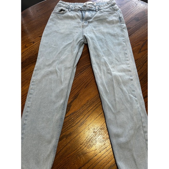 Refuge Denim Denim - Refuge Denim Light Wash Mom Jeans High Rise Size 07 Light Blue Relaxed Fit